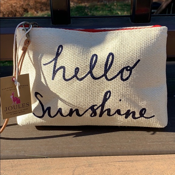 Joules Handbags - Joules Red Sun Cosmetic Case NWT